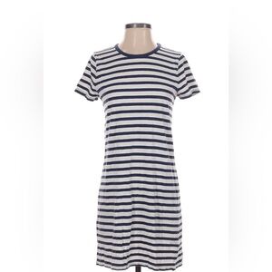 J crew t shirt dress in white & blue striped